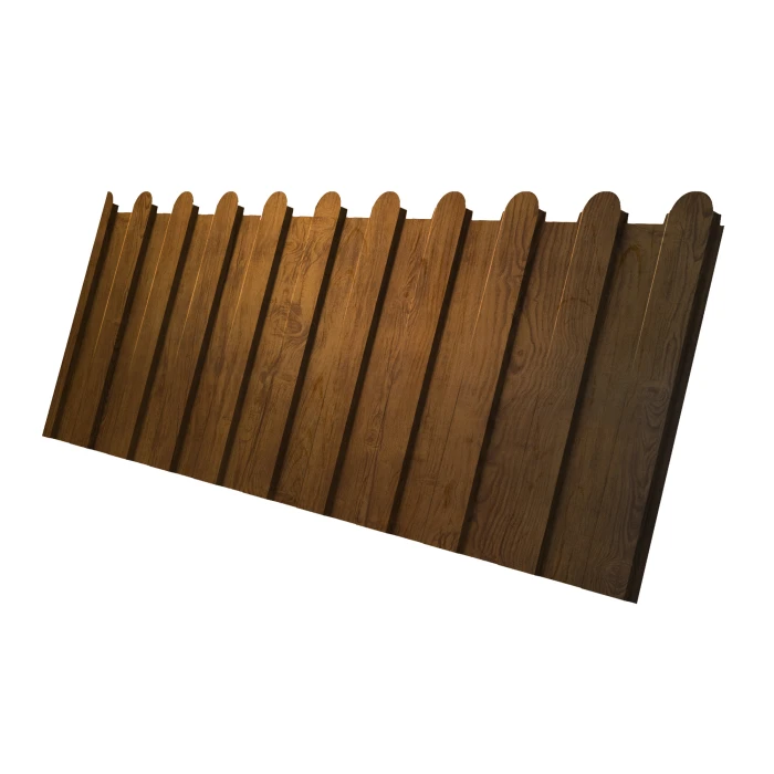 Профнастил фигурный C8 0.45 Print Premium Golden wood