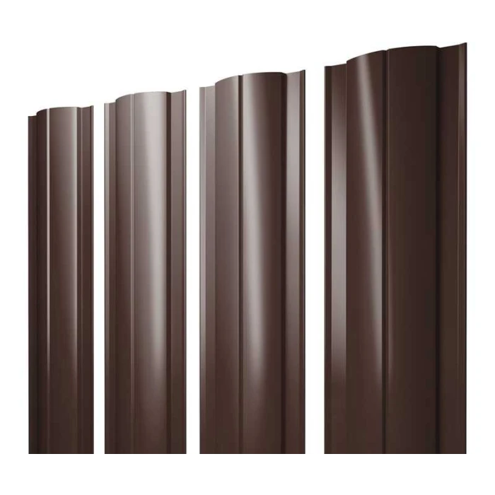 Штакетник Круглый Grand Line 0,45 Drap RAL 8017 Шоколад